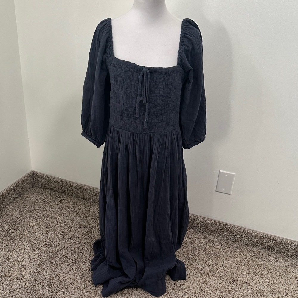 Quince Maxi Dress with Puff Sleeves - Picture 1 of 5